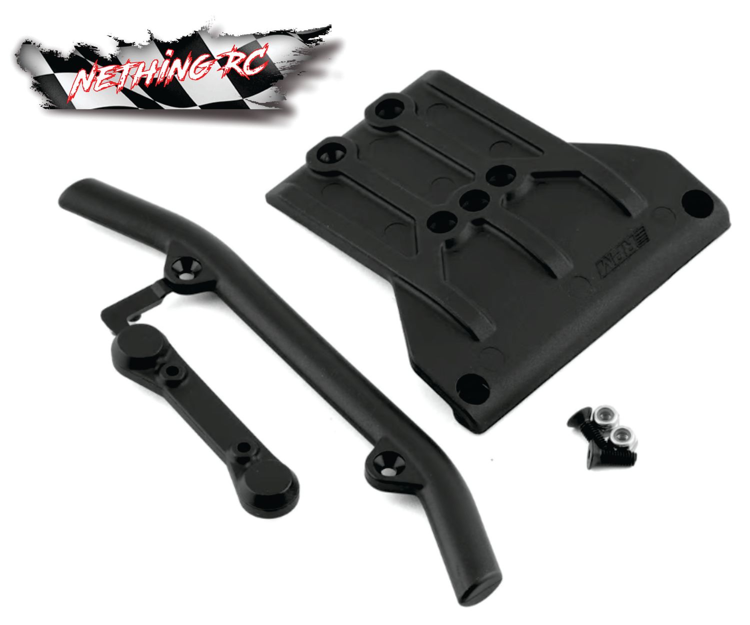 RPM Traxxas Sledge Front Bumper &amp; Skid Plate (Black) RPM70982