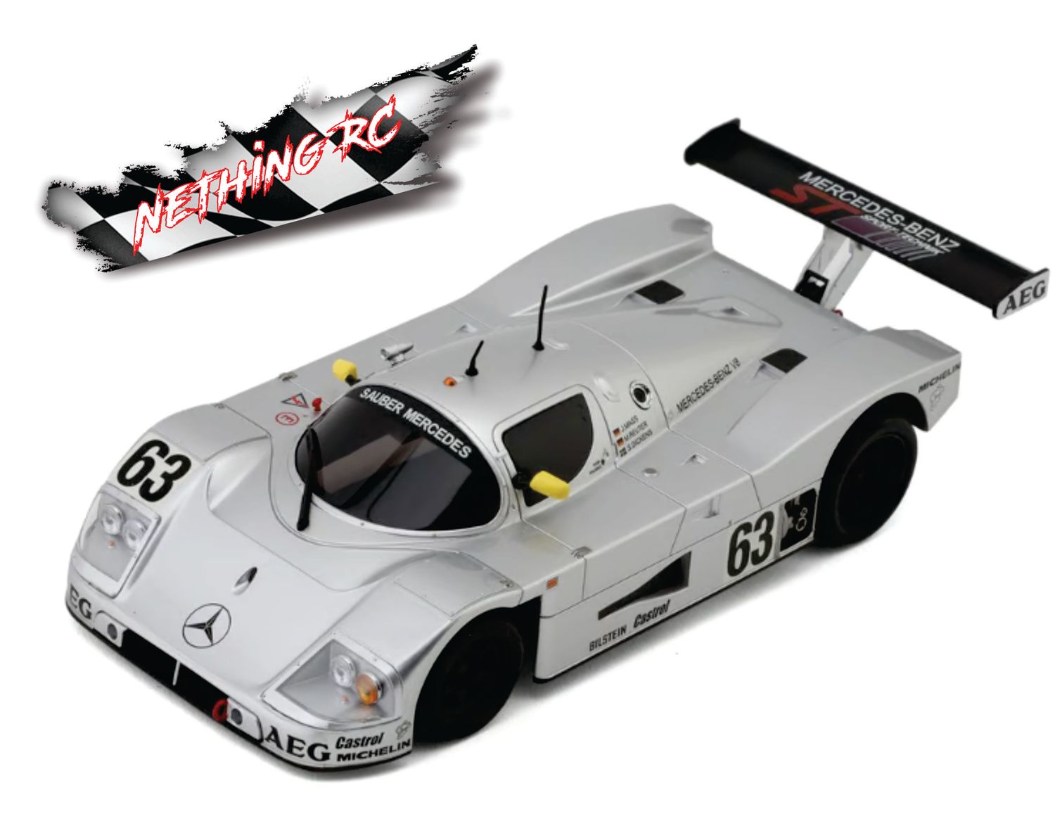Kyosho Mini-Z MR-03W-LM Sauber Mercedes Groupe C Rennsportwagen C9 Pre-Painted Body (Silver) KYOMZP345S
