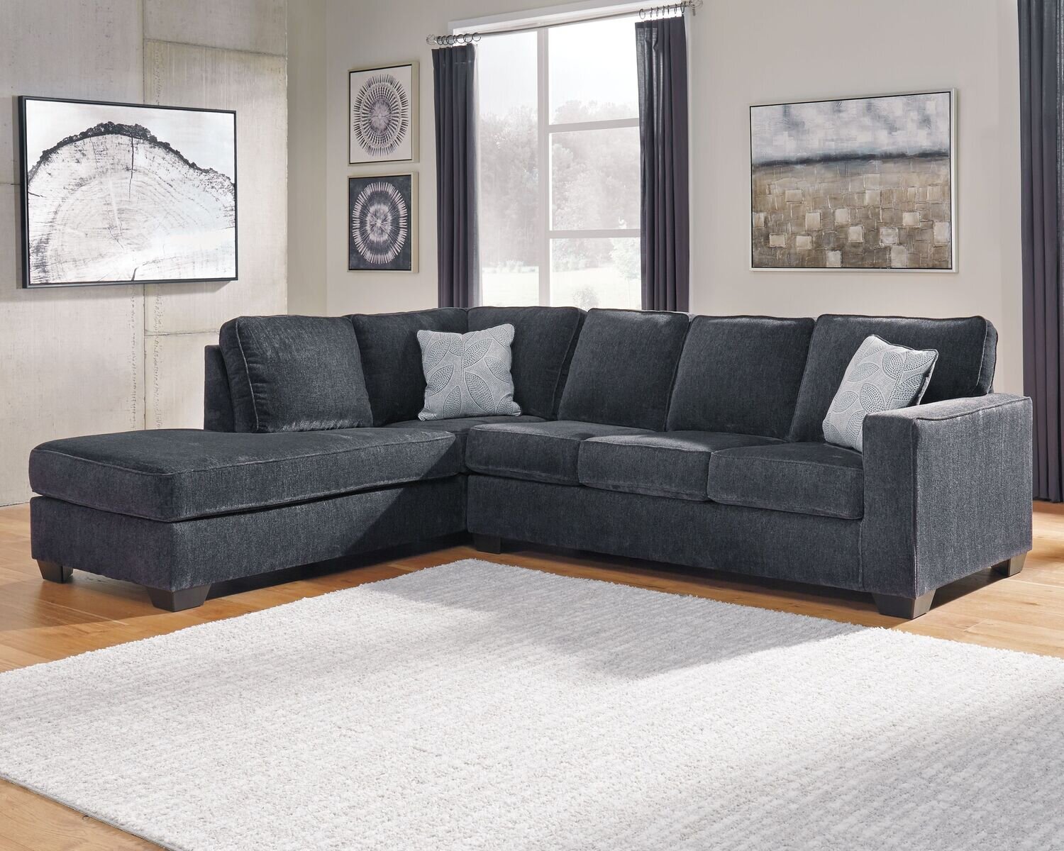 Altari Slate Left Arm Facing Chaise 2 Pc Sectional