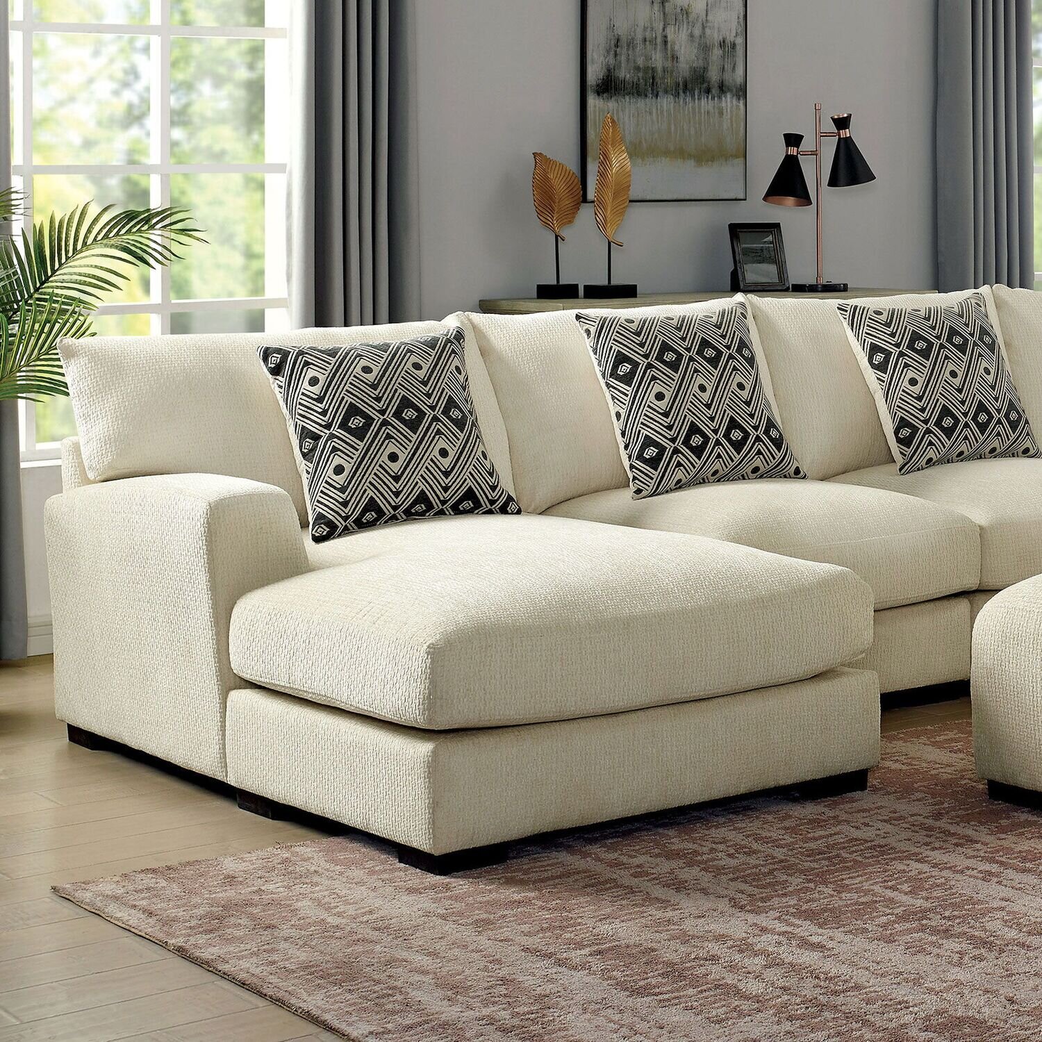 Kaylee UShaped Sectional Beige
