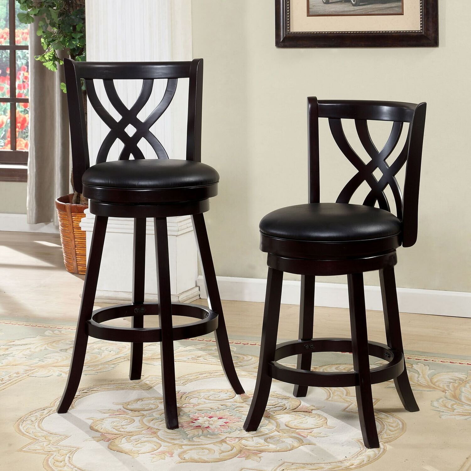 Wendel Swivel Counter Bar Stool Espresso