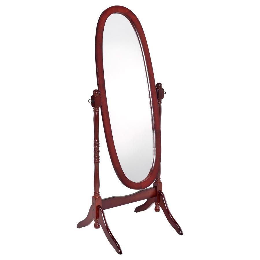 Foyet - Oval Cheval Mirror - Merlot