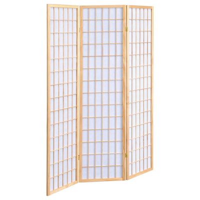 Carrie - 3-Panel Folding Screen - Natural And White