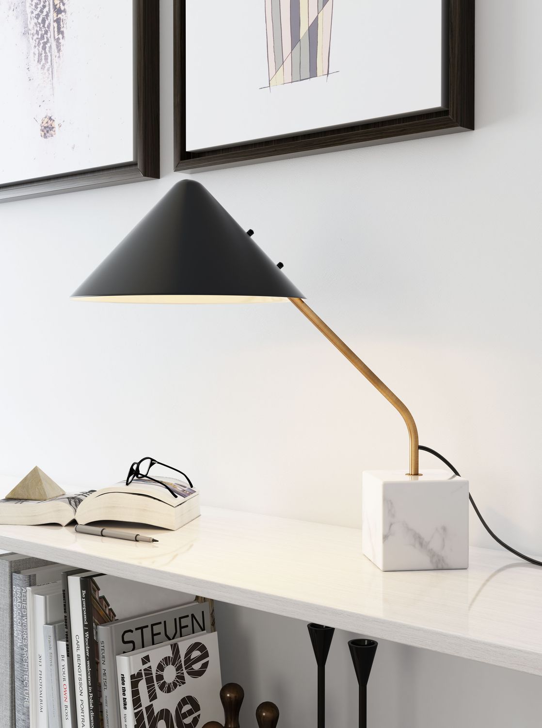 Pike - Table Lamp - Black & White
