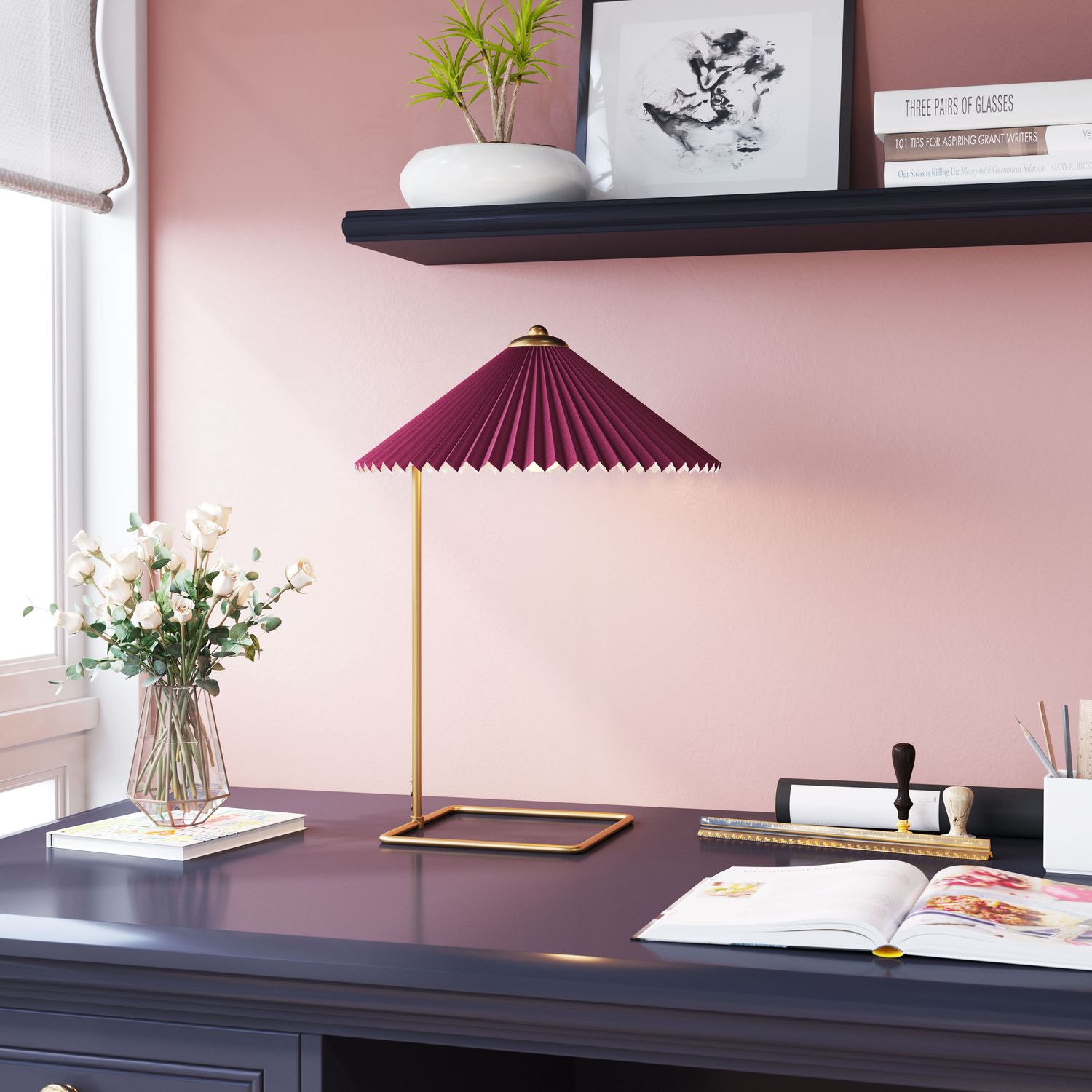 Charo - Table Lamp - Red & Gold