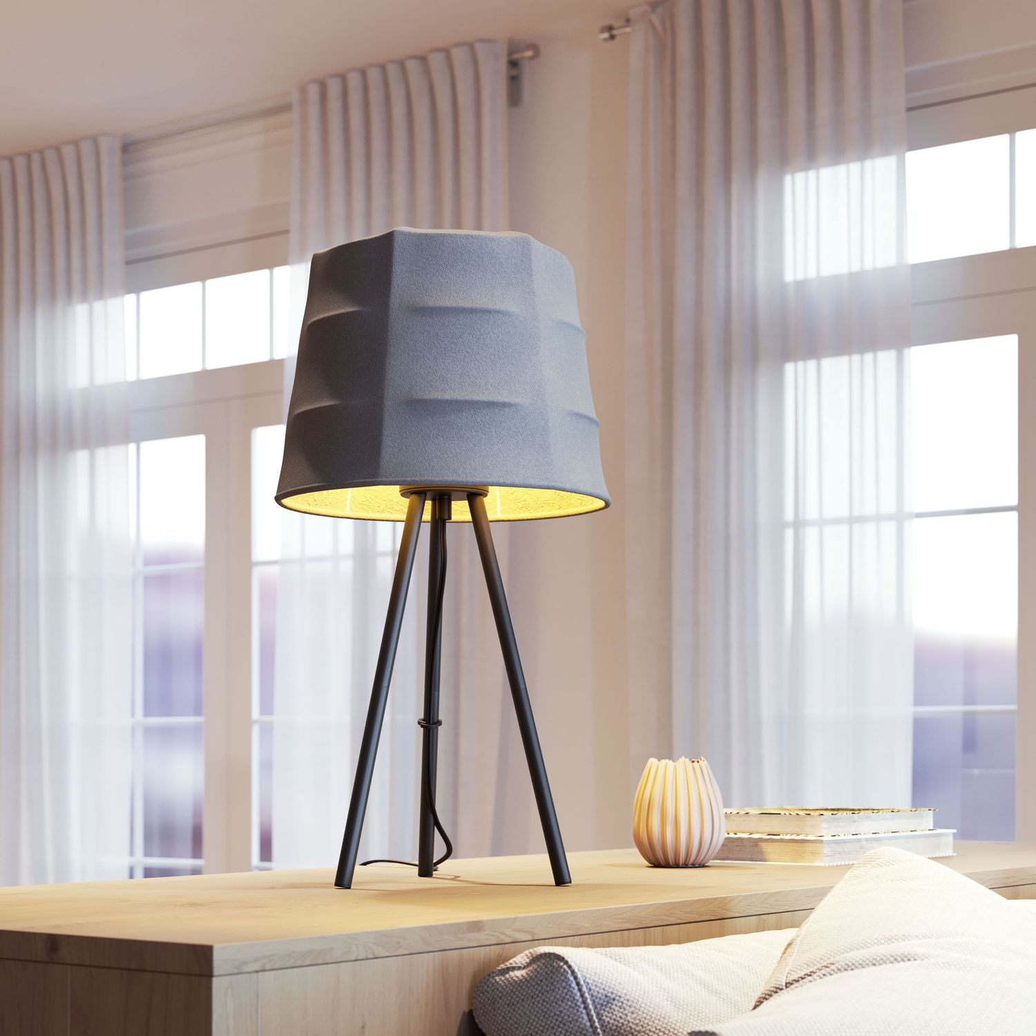 Mozzi - Table Lamp - Gray & Black