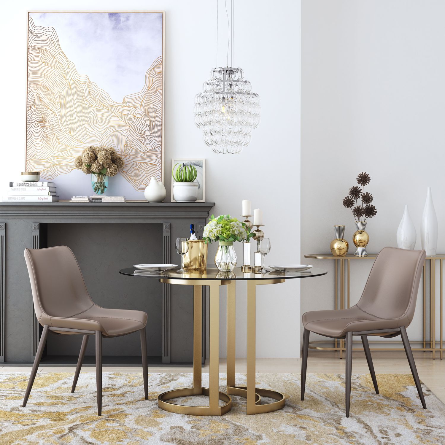 Magnus - Dining Chair (Set of 2) - Gray & Walnut