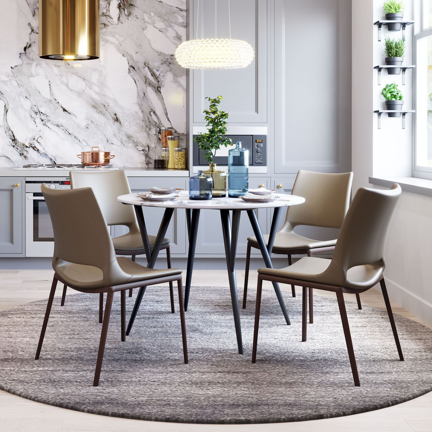 Ace - Dining Chair (Set of 2) - Gray & Walnut