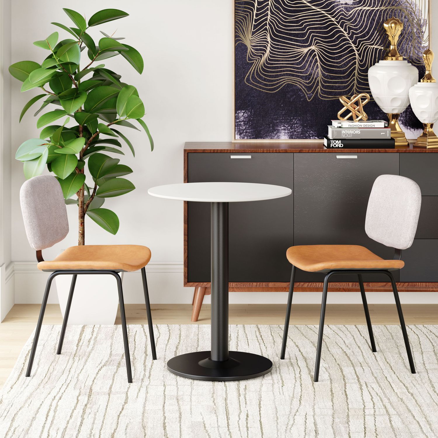Alto - Bistro Table - White & Black