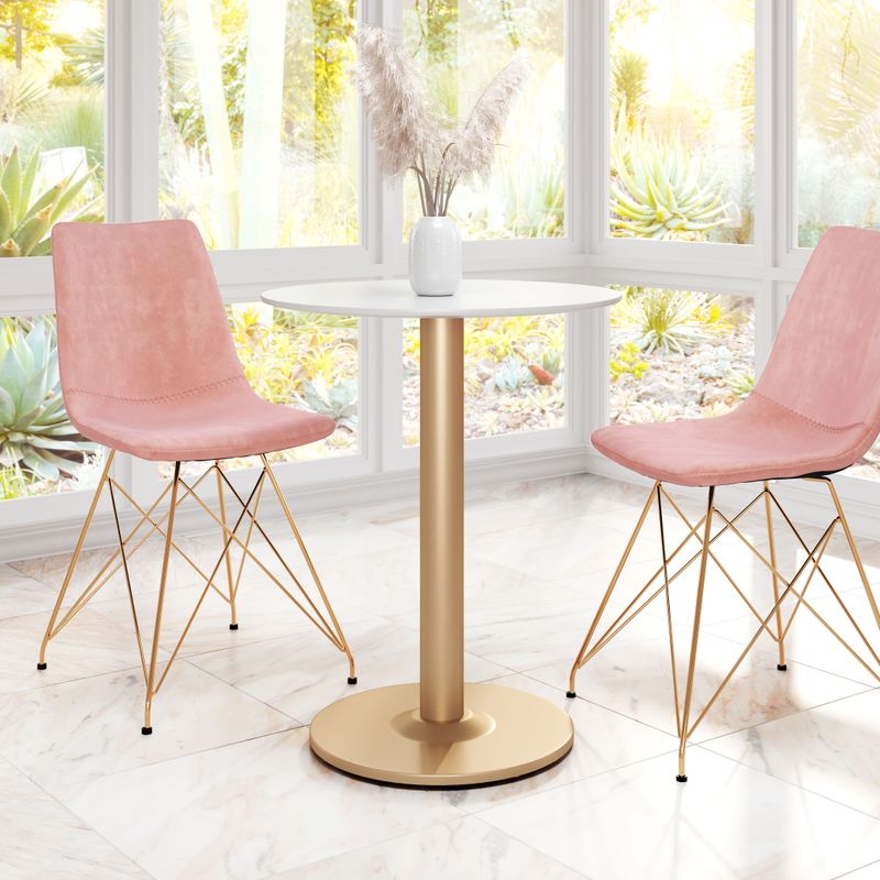 Alto - Bistro Table - White & Gold