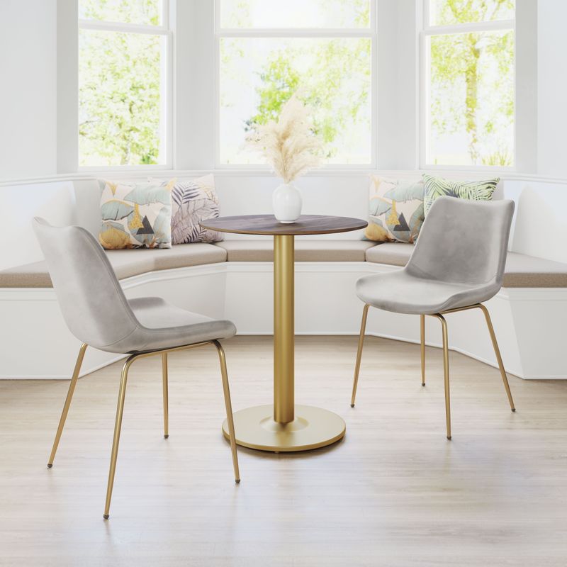 Alto - Bistro Table - Brown & Gold