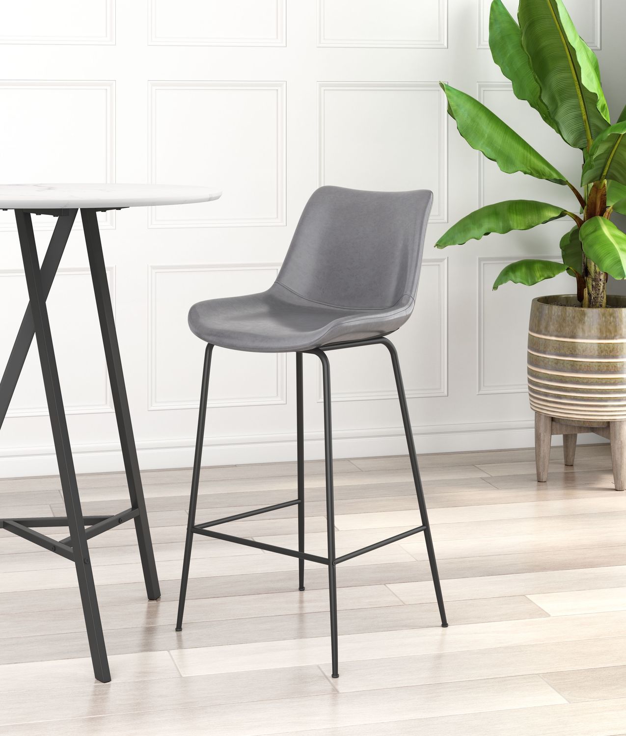 Byron - Bar Chair - Gray