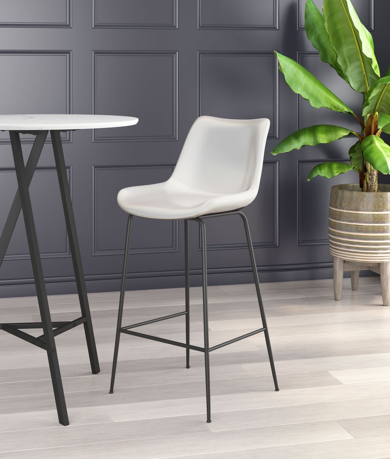Byron - Bar Chair - White