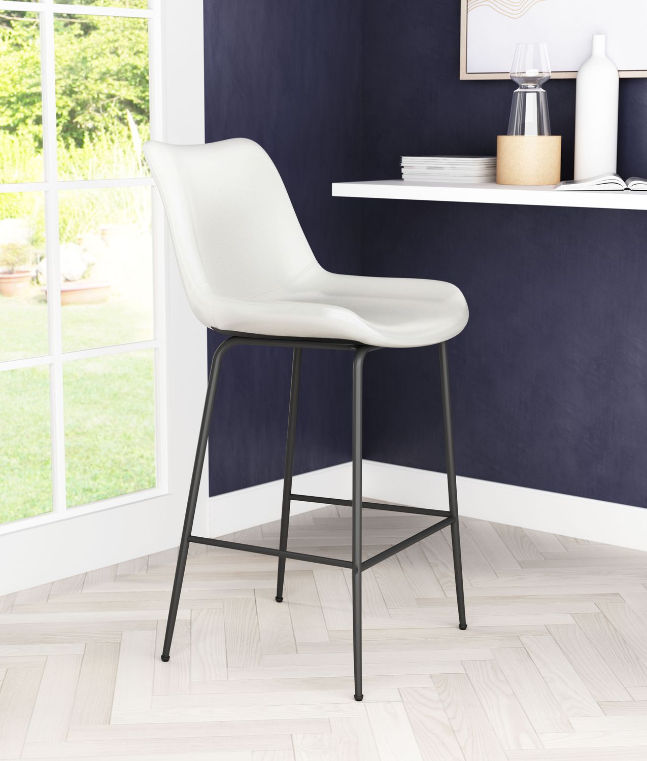 Byron - Counter Chair - White