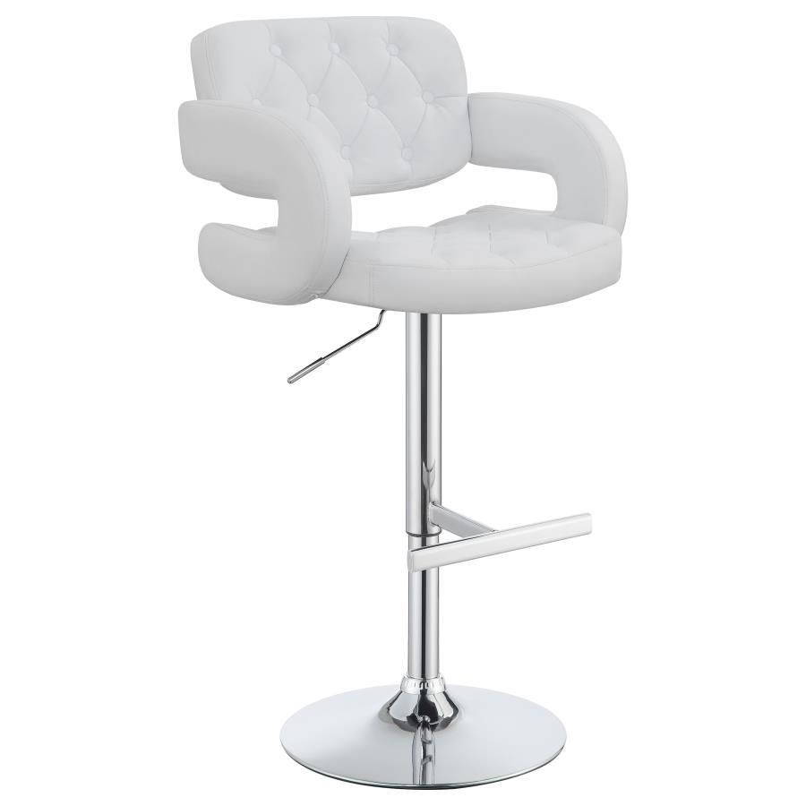 Brandi - Adjustable Bar Stool - Chrome And White