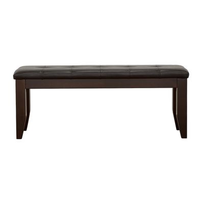 Dalila - Tufted Upholstered Dining Bench - Cappuccino And Black