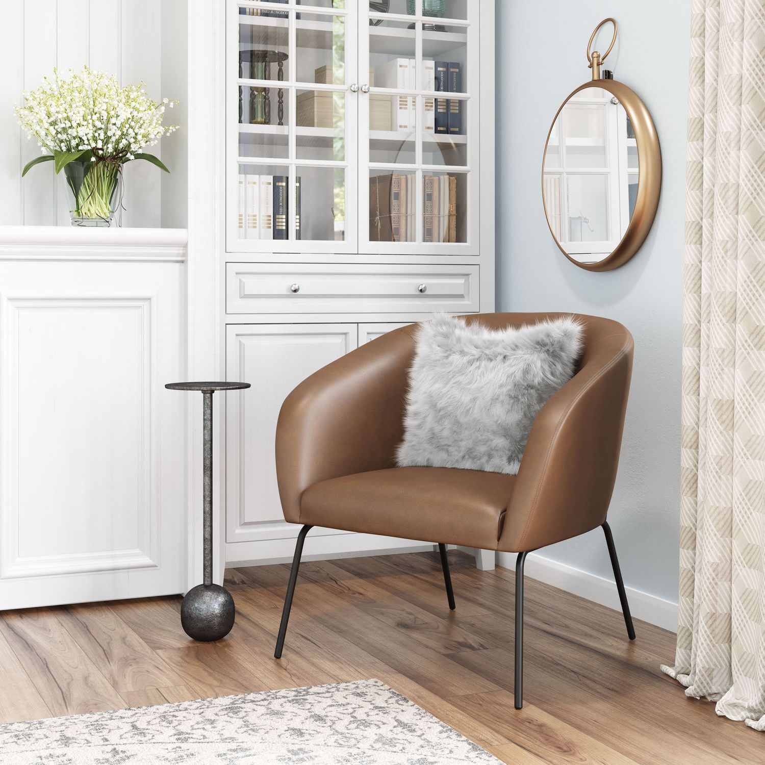 Quinten - Accent Chair - Vintage Brown