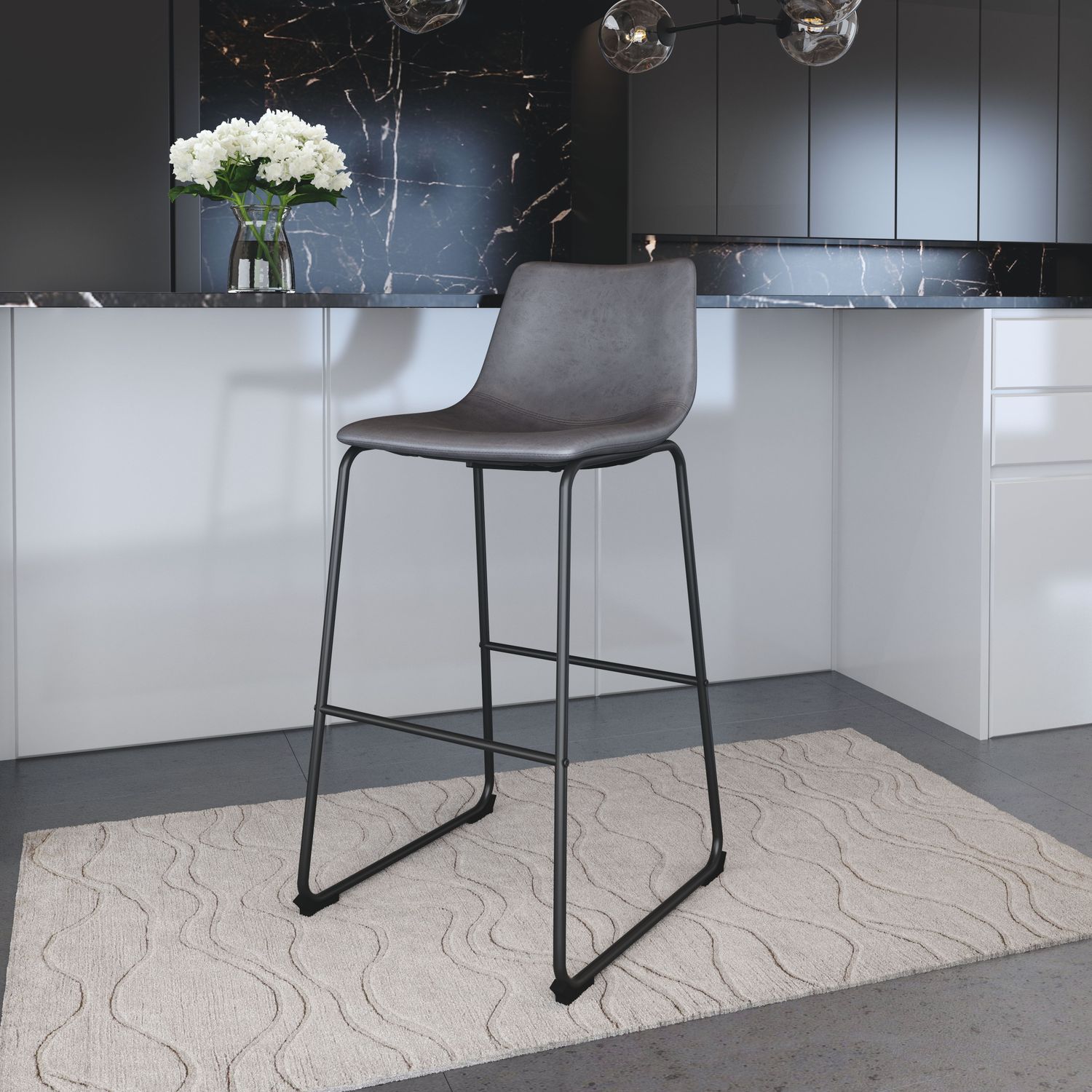 Smart - Bar Chair (Set of 2) - Charcoal