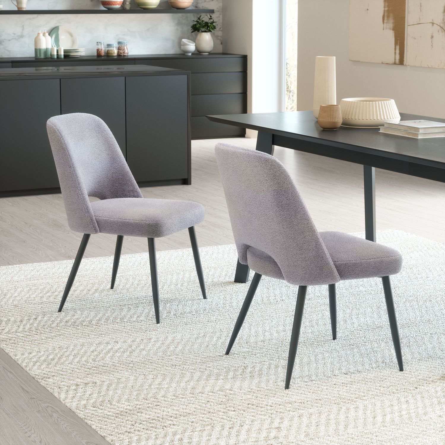 Teddy - Dining Chair (Set of 2) - Gray