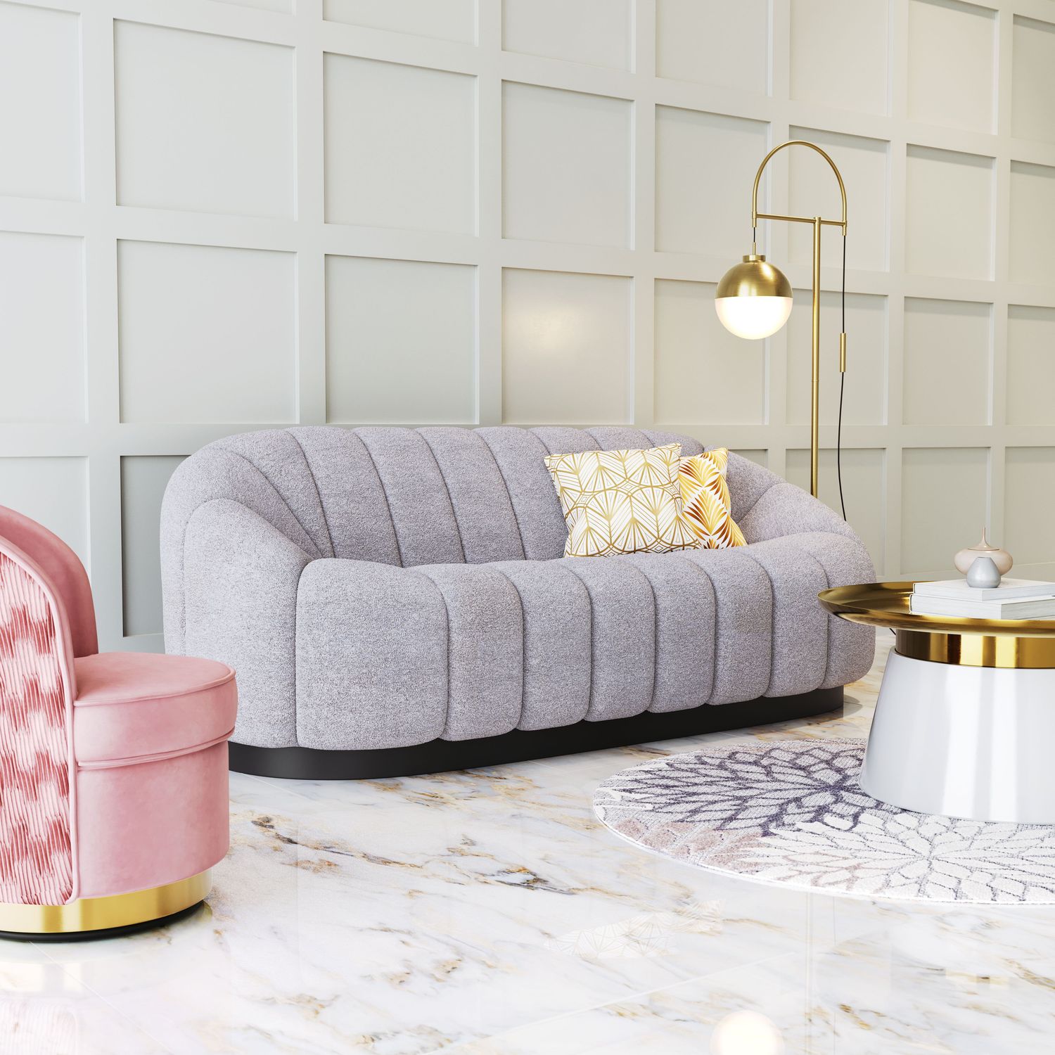 Bhutan - Sofa - Light Gray