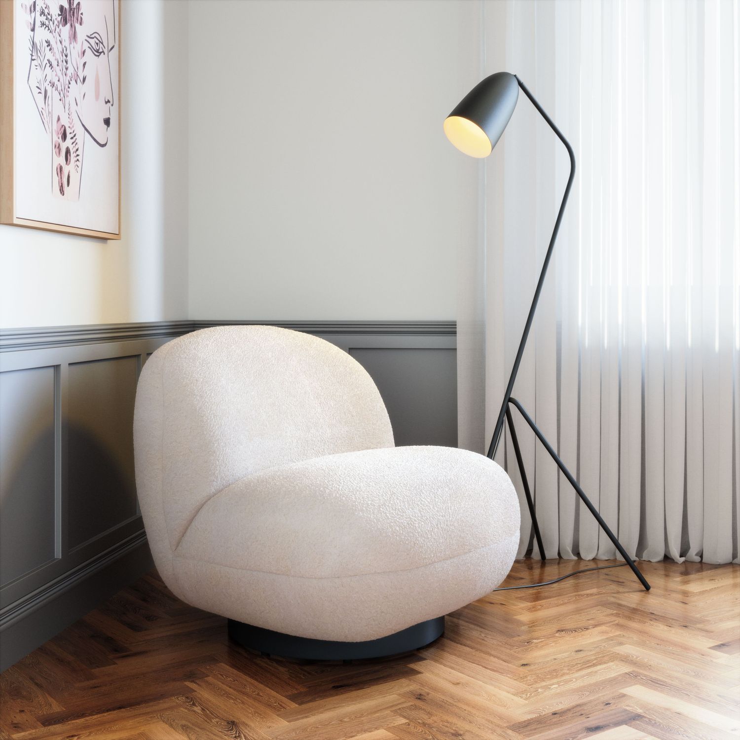Myanmar - Accent Chair - Cream