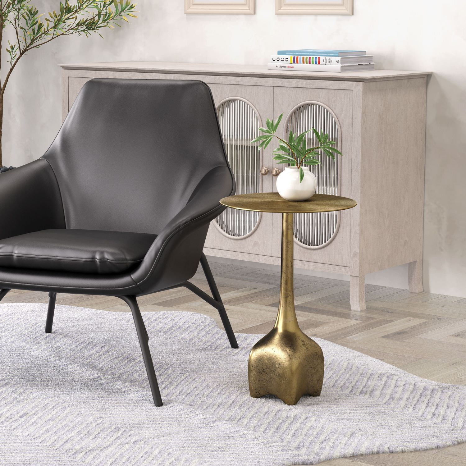Lexi - Side Table - Antique Brass