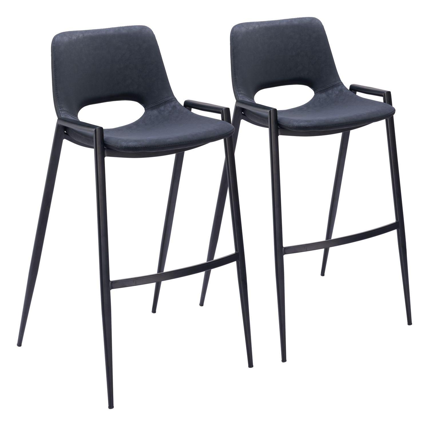 Desi - Barstool Chair (Set of 2) - Black