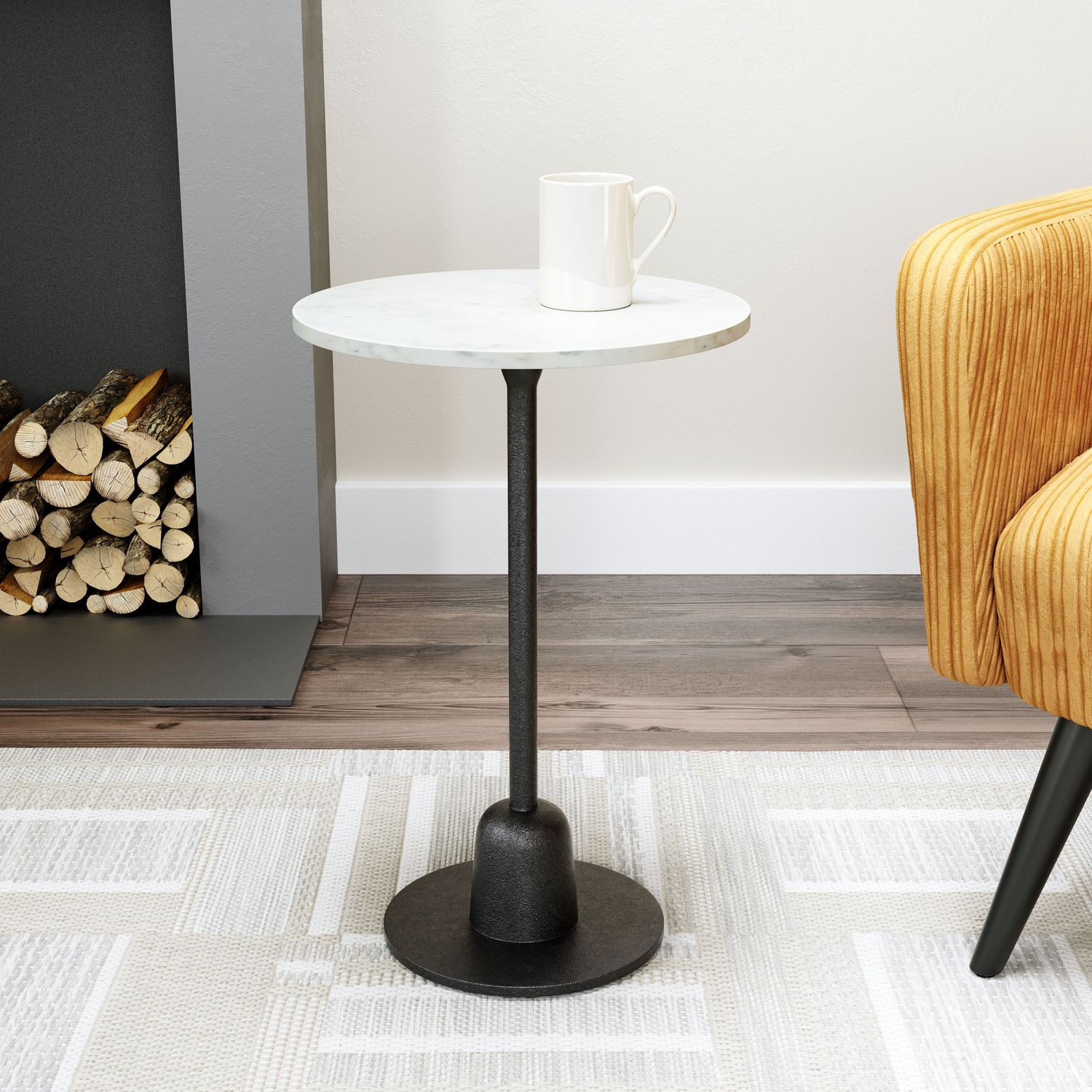 Whammy - Side Table - White & Black