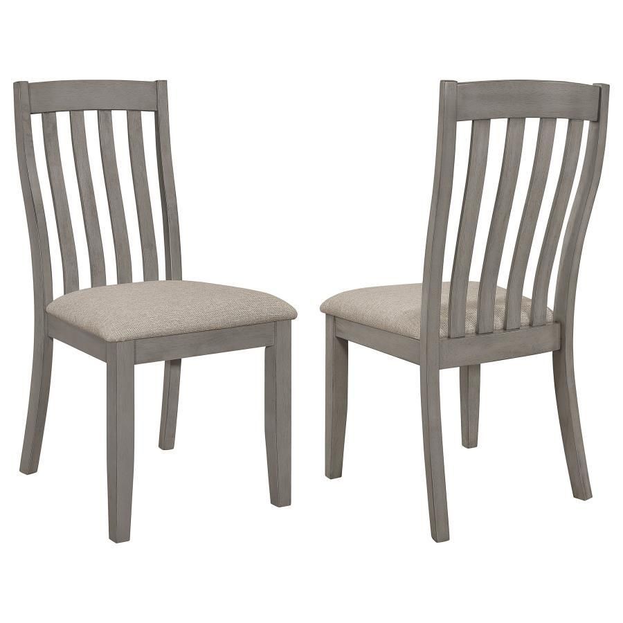 Nogales - Slat Back Side Chairs (Set of 2) - Coastal Gray
