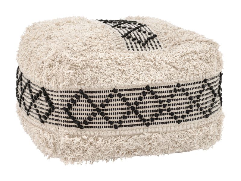 Pisco - Ottoman - Beige & Black