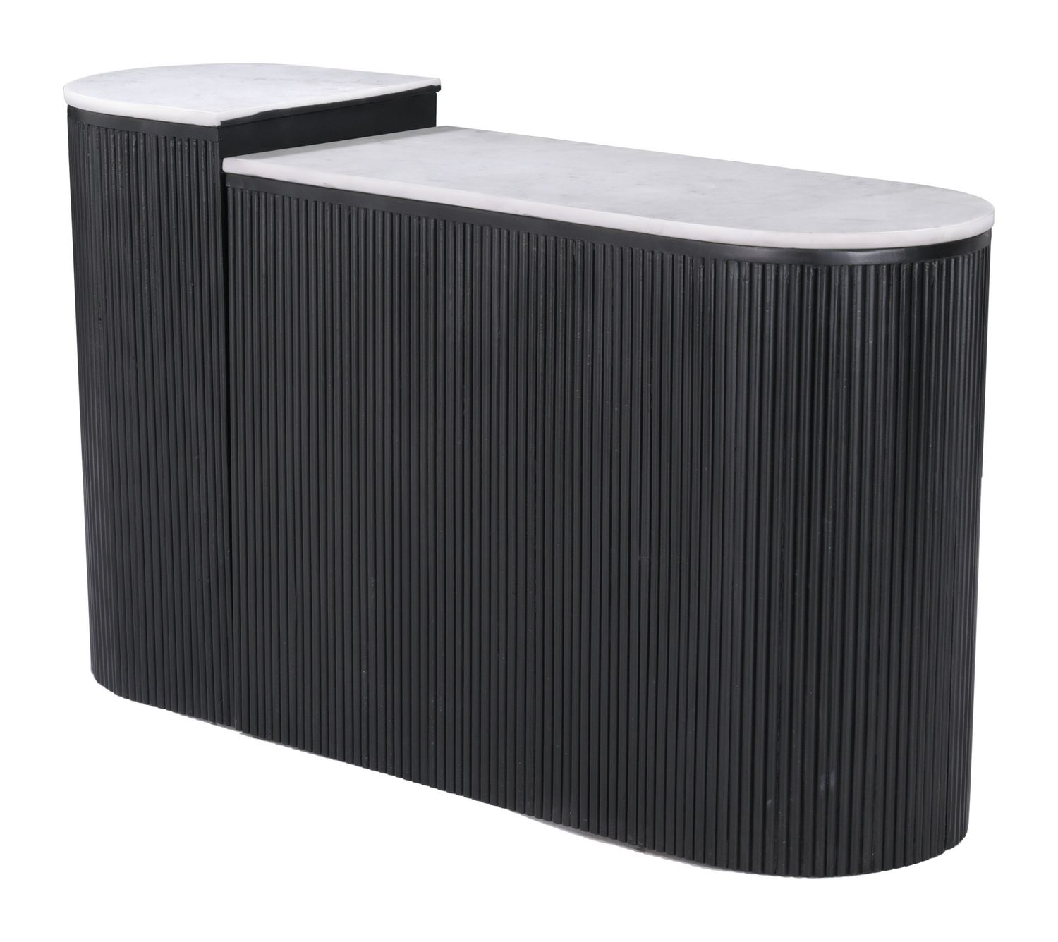 Ormara - Console Table Set - White & Black