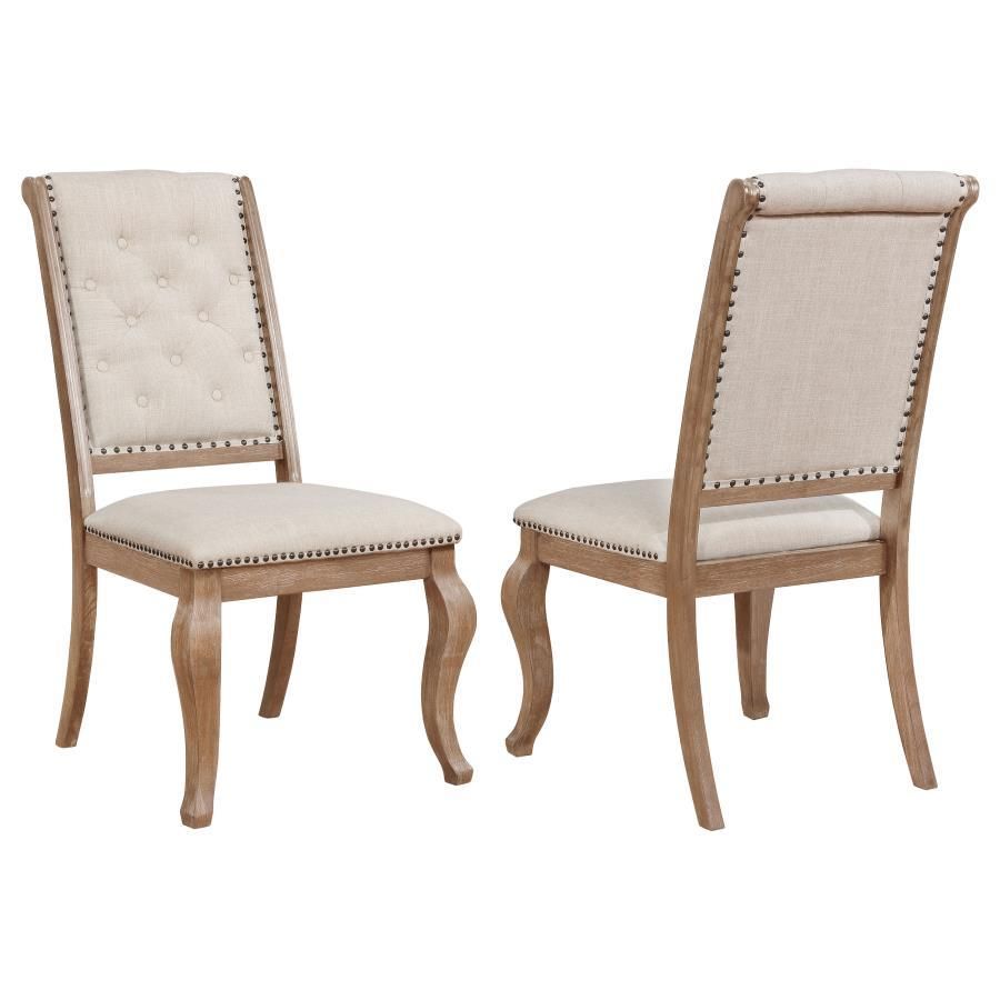 Brockway - Tufted Side Chairs (Set of 2) - Cream And Barley Brown