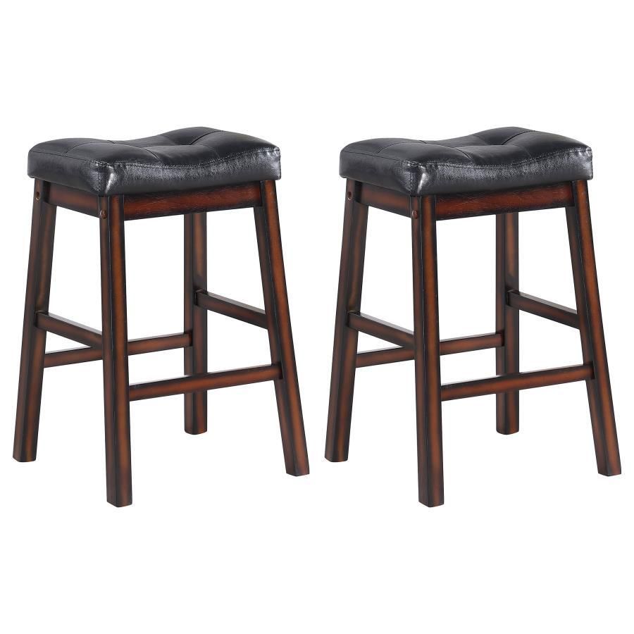 Donald - Upholstered Counter Height Stools (Set of 2) - Black And Cappuccino