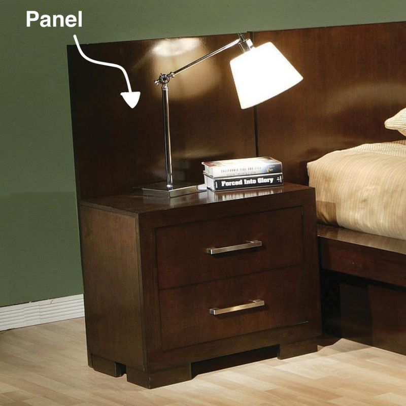 Jessica - Nightstand Panels (Set of 2) - Cappuccino