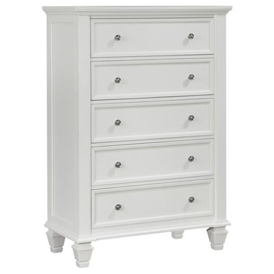 Sandy Beach - 5-Drawer Rectangular Chest - Buttermilk