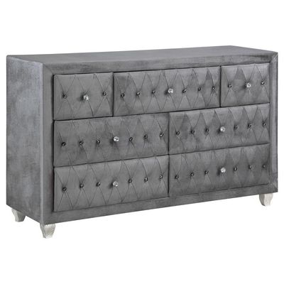 Deanna - 7-Drawer Rectangular Dresser - Gray