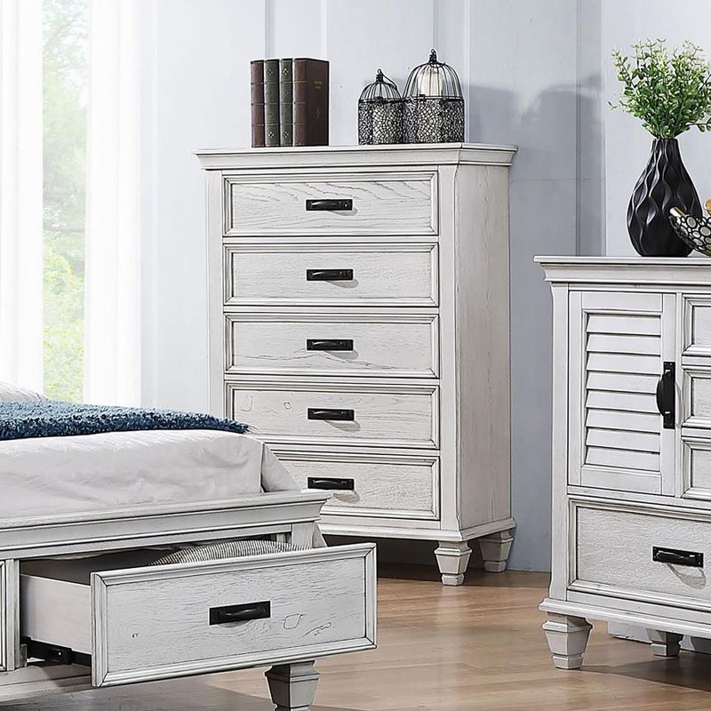 Franco - 5-Drawer Chest - Antique White