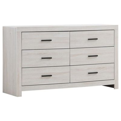 Brantford - 6-Drawer Dresser Coastal - White