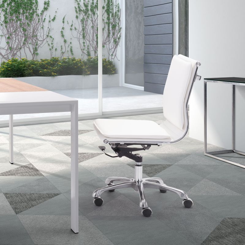 Lider Plus - Armless Office Chair - White
