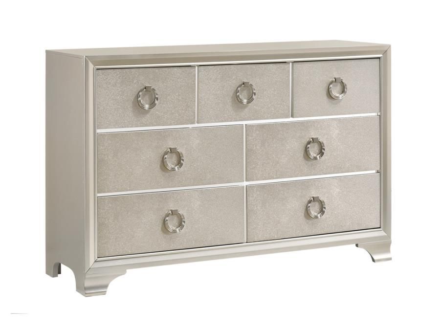 Salford - 7-Drawer Dresser - Metallic Sterling