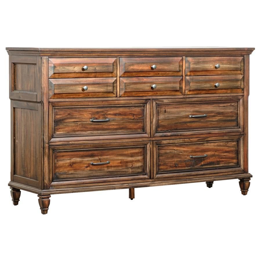 Avenue - 8-Drawer Dresser - Weathered Burnished Brown