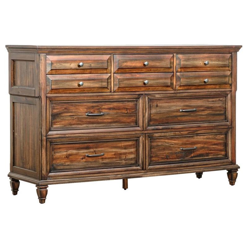 Avenue - 8-Drawer Dresser - Weathered Burnished Brown
