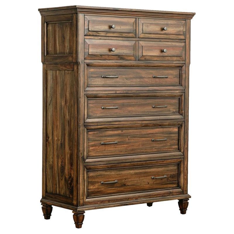 Avenue - 8-Drawer Chest - Weathered Burnished Brown