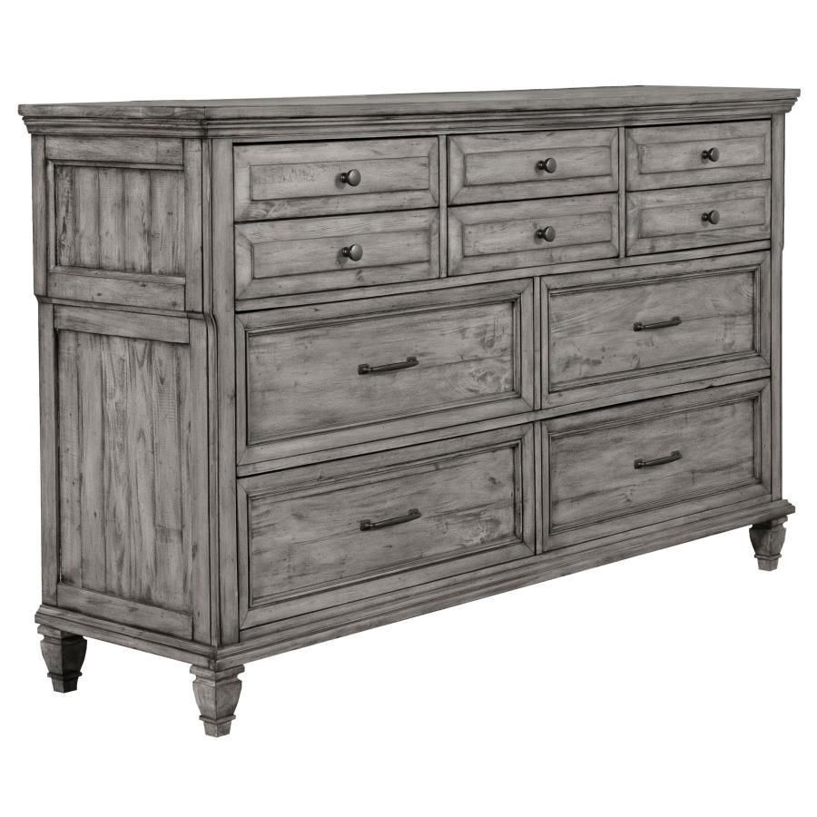 Avenue - 8-Drawer Rectangular Dresser - Gray