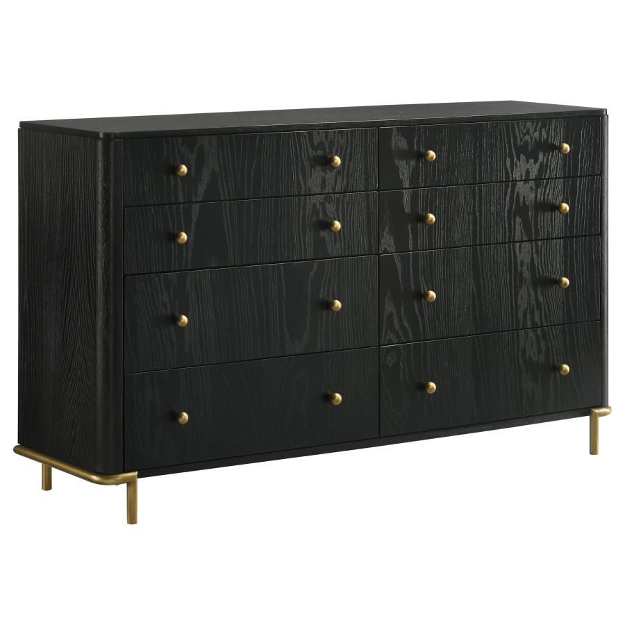 Arini - 8-Drawer Bedroom Dresser - Black