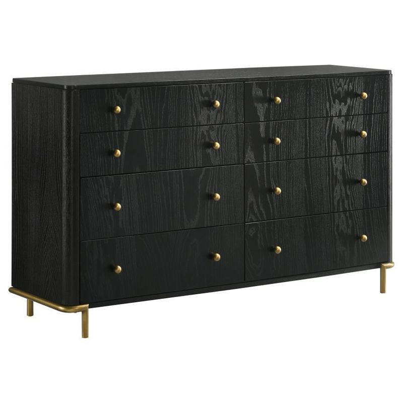 Arini - 8-Drawer Bedroom Dresser - Black