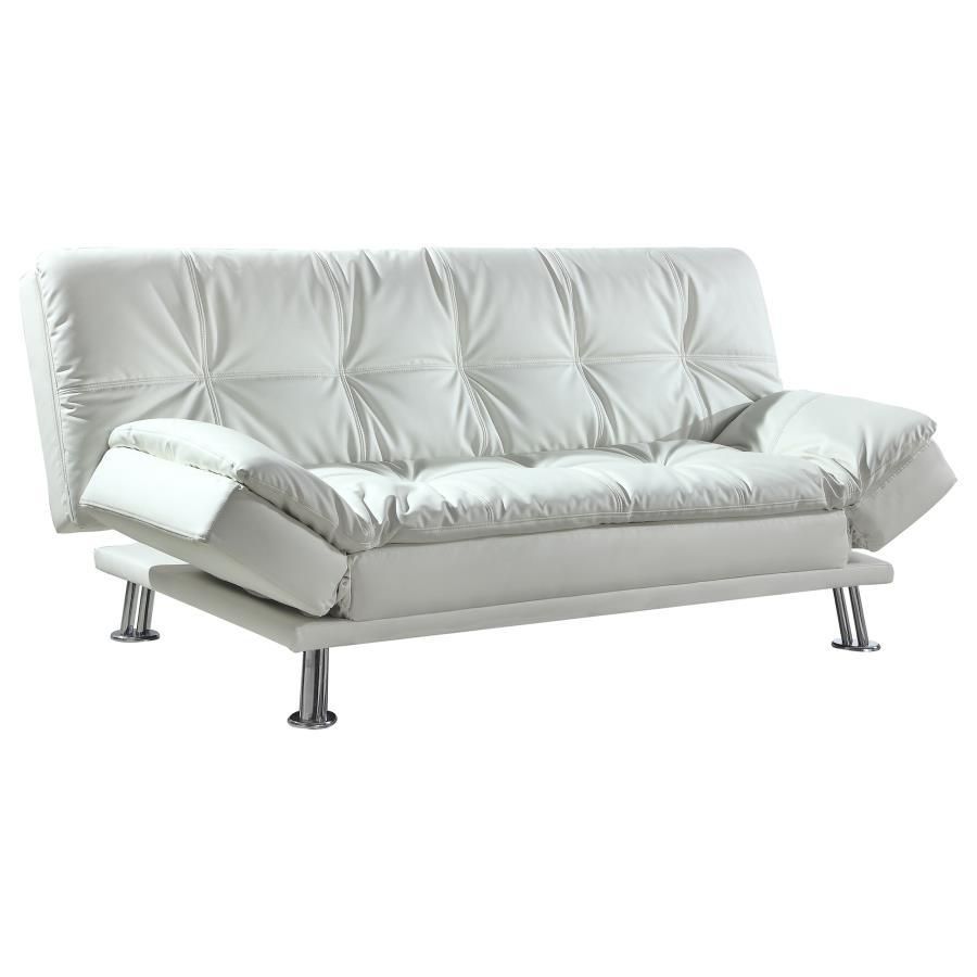 Dilleston - Tufted Back Upholstered Sofa Bed - White