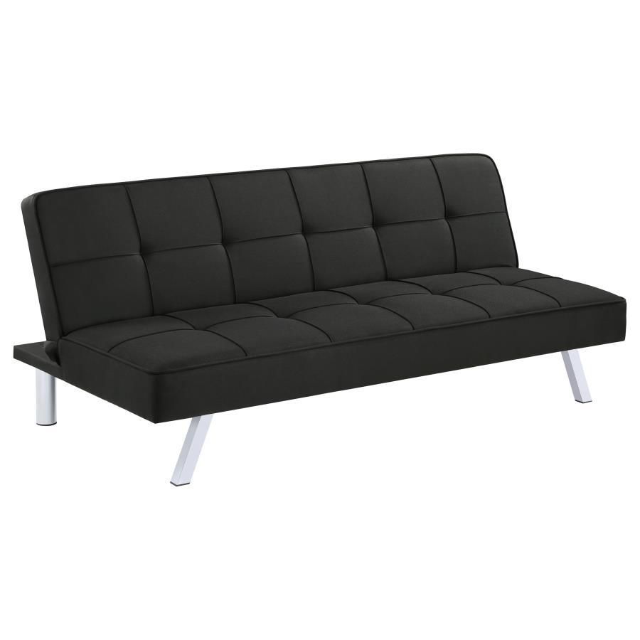 Joel - Upholstered Tufted Sofa Bed - Black