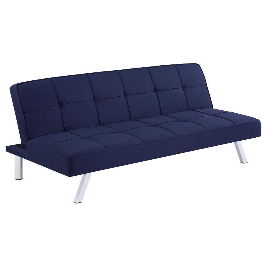 Joel - Upholstered Tufted Sofa Bed - Blue