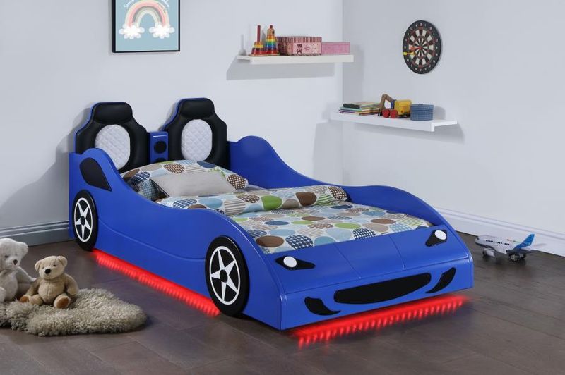 Cruiser - Car Themed Twin Bed With Underglow Lights - Blue